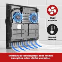Mira Elektrische Kookplaat 4 Pits - Elektrische Fornuis - Elektrische Kookplaat Vrijstaand - 4 Kookzones - Kinderslot - Zwart - 52cm x 59cm x 6cm