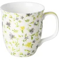 IHR - Mok 375 ml - Fleurs yellow grey