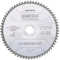 Metabo ALUMINIUM CUT PROFESSIONAL 628447000 Cirkelzaagblad 254 x 30 x 2 mm Aantal tanden: 72 1 stuk(s)