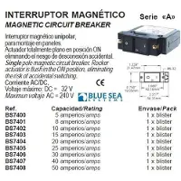 Blue Sea Systems Ac/dc Single Pole Magnetic World Circuit Breaker Switch 10a Zwart