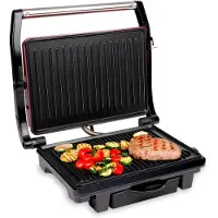 Mira Tosti-ijzers - Tosti Apparaat - Tosti Ijzer - Zwart/Rood - 28cm x 33cm x 12cm