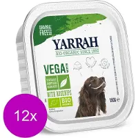 Yarrah Bio Hondenvoer Alucup Brokjes Vega Met Rozenbottels - Hondenvoer - 12 x 150 g