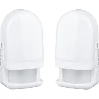 Trango TrangoSet van 2 LED sensor nachtlampje 11-238 in wit met automatische functie direct 230V met bewegingssensor, veiligheidslamp, fitting lamp, wandlamp, oriëntatielicht slaapmiddel 3000K warm wit