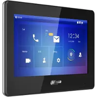 Dahua VTH5422HB Video Intercom 7" binnenpost PoE en 2-Draads zwart