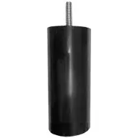 Furniture Legs Europe Meubelpoot zwart rond Ø 5 cm en hoogte 10 cm van kunststof (M8)