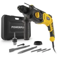 Powerplus Elektrische Breekhamer POWX11700 - 1050 W vermogen en 3.5 Joule slagkracht - 5100 slagen per minuut - Puntbeitels en boren inbegrepen - SDS plus