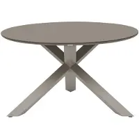 Hespéride Ronde tuintafel voor 6 personen van gehard glas ORYON