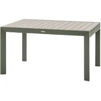 Hespéride Uitschuifbare tuintafel voor 10 personen van aluminium met houteffect ÉVASION