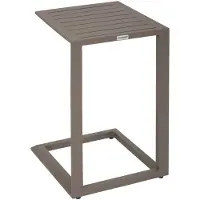 Hespéride Vierkante bijzettafel van aluminium ÉVASION