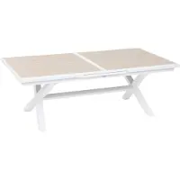 Hespéride Uitschuifbare tuintafel voor 10 personen van aluminium met houtlook AXIOME
