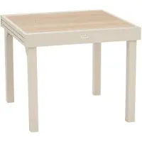 Hespéride Uitschuifbare tuintafel voor 8 personen van aluminium en glas PIAZZA