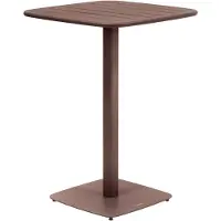 Hespéride Hoge tuintafel voor 2 personen van staal met vierkant onderstel ALEGORIA