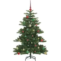 vidaXL Kunstmatige Hinged Kerstboom Groen 150 cm PVC en Staal