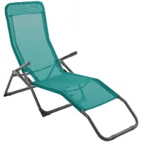 Hespéride Ligbed Siesta - Opklapbaar - Metaal - Smaragdgroen - 140 x 61 x 95 cm