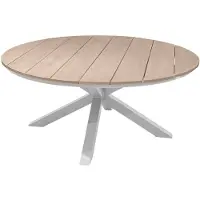 Hespéride Ronde tuintafel voor 8 personen van aluminium en acacia ORIENGO