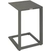 Hespéride Vierkante bijzettafel van aluminium ÉVASION