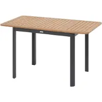 Hespéride Uitschuifbare tuintafel voor 4 personen van aluminium en eucalyptus FOLYA