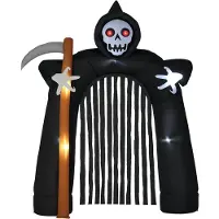 HOMCOM Opblaasbare Halloween Boog Polyester 230L x 65B x 285H cm Zwart