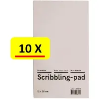 Qbasic Kladblok Qbasic 12x20cm | 10 stuks