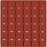 MSV Quadro Antislip Pads – Set van 5 Badmat Antislip Pads van SBS Rubber – Antislip Douchemat Accessoire – Terracotta – 13 x 13 cm