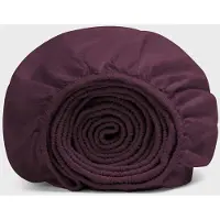 Yumeko Hoeslaken Gewassen Percal Katoen 160x200 Paars - Eco, Bio & Fairtrade