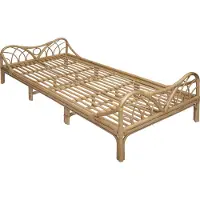 Atmosphera Créateur d'intérieur® Atmosphera bed Loise Rotan - 90 x 190 cm - Bed - Met bodem - Bedbank