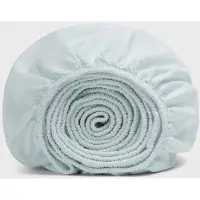 Yumeko Kinderhoeslaken Gewassen Percal Katoen 60x120 Blauw - Eco, Bio & Fairtrade