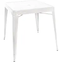 Bolero Bistro Vierkante Stalen Tafel Wit 668 mm (enkel) - GC869