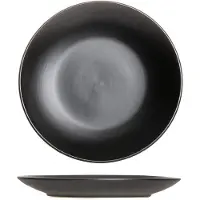 Studio Tavola Ontbijtborden Black Tie - Dessert- & Broodbord - Breakfast Plate - Aardewerk Zwart - Vaatwasser- en Magnetronbestendig - Ø 19 cm 6 Stuks