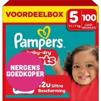 Pampers 2x Baby Dry Luierbroekjes Maat 5 (11-17kg) 50 Stuks