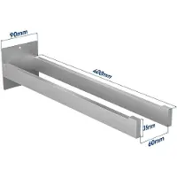 Auralum Max Handdoekrek - Handdoekrek Badkamer - Handdoekstang - 2-armig - 40 CM - Goud - Handdoekstang Zelfklevend – Zonder Boren