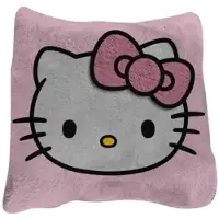 Hello Kitty fleece plaid + kussen 100 x 150 cm - 40 x 40 cm - polyester - pre order