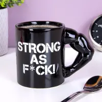 Out of the blue Strong as F*ck mok – Stoere koffiemok van steengoed – Ruime inhoud – Geschikt voor vaatwasser