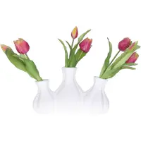 Countryfield Vaas Fabio Bulb geschakeld 3 aardew L26,5B13H17CM wit