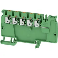 Weidmuller 2614110000 Verdeler-serieklem 5.1 mm Push-In-klem, Steekaansluiting Groen-geel 50 stuk(s) Piece