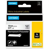 Dymo Tape 622290 (S0929270) Zwart op transparant (19 mm)