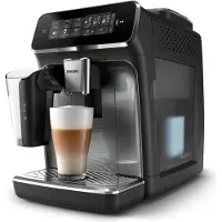 Philips 3300 Series - Espressomachine - 5 Warme & Koude Dranken - LatteGo Melksysteem - 40% Stiller - AquaClean Filter - Volautomatisch - Zwart & Zilver - Koffiemachine met bonen - EP3349/70