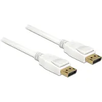 DeLOCK Premium DisplayPort kabel - versie 1.2 (4K 60Hz) / wit - 0,50 meter