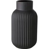 Boltze - Vaas - Glas - Mat Zwart - Nordika - 22cm