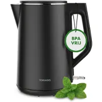 Tomado Kunststof waterkoker - 1,7 liter - lichtgewicht - 2200 watt