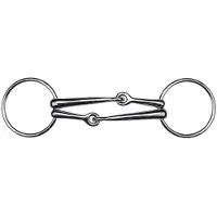 Ekkia Roestvrij Staal Dubbel Gebroken Trensbit Zilver 12.5 cm
