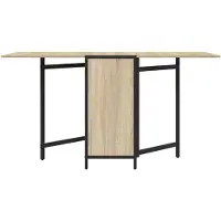 vidaXL Eettafel 144 x 60 x 75 cm Bewerkt hout Sonoma Eiken Rechthoekig