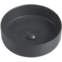 Guido Gusto Waskom Anna 35x35x12cm mat antraciet inclusief afvoerplug