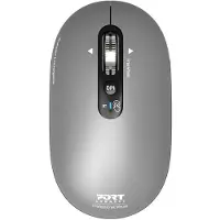 Port Designs PORT Connect Professional PURE - Muis - oplaadbaar - optisch - 4 knoppen - draadloos - 2.4 GHz, Bluetooth - USB draadloze ontvanger