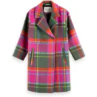 Scotch & Soda Girls Oversized Rainbow Wool Coat Rainbow Check Size: 8 | Jackets Outlet | Unisex |