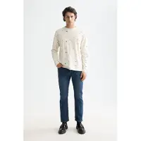 Scotch & Soda 750 Years Celebration Relaxed Fit Allover Printed T-shirt Met Lange Mouwen