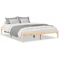 vidaXL Bedframe extra lang zonder matras massief grenenhout 140x210 cm