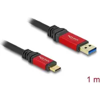 DeLOCK 80617 USB-kabel USB-A stekker, USB-C stekker 1.00 m Zwart, Rood