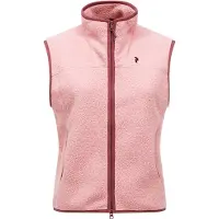 Peak Performance Bodywarmer Women NatureRush Pile Vest Warm Blush Wild Rouge-L