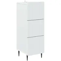 vidaXL Ladekast Wit 33 x 34,5 x 92 cm Bewerkt hout